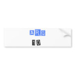 ARG 10! Cool sports design! Bumper Sticker