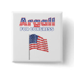 Argall for Congress Patriotic American Flag Pin