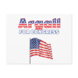 Argall for Congress Patriotic American Flag Post Cards