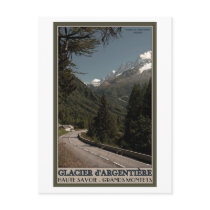 Argentiere - Approach from the Swiss Border Post Cards