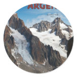 Argentiere - View from Grands Montets Round Stickers