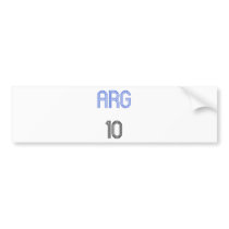 Argentina 10 design! bumper sticker