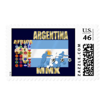 Argentina 32 qualifying countries Futbol ball gift Postage Stamp