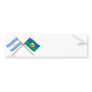 Argentina and Buenos Aires Crossed Flags Bumper Sticker