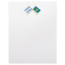 Argentina and Buenos Aires Crossed Flags Letterhead Design