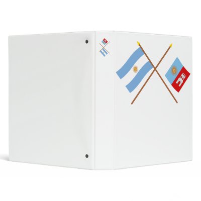 Argentina and Córdoba Crossed Flags 3 Ring Binders by Vexillophile