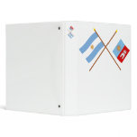 Argentina and Córdoba Crossed Flags 3 Ring Binder
