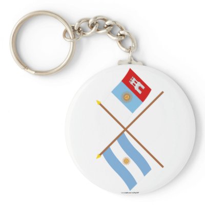 Argentina and Córdoba Crossed Flags Keychain by Vexillophile