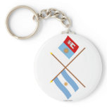 Argentina and Córdoba Crossed Flags Keychain