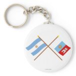 Argentina and Córdoba Crossed Flags Key Chains