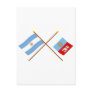Argentina and Córdoba Crossed Flags Postcard