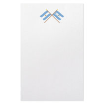 Argentina and Corrientes Crossed Flags Personalized Stationery