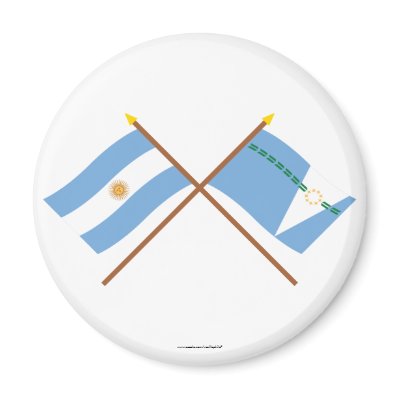 Argentina and Formosa Crossed Flags Refrigerator Magnet by Vexillophile