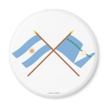 Argentina and Formosa Crossed Flags Refrigerator Magnet