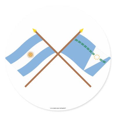 Argentina and Formosa Crossed Flags Round Sticker by Vexillophile