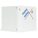 Argentina and Jujuy Crossed Flags 3 Ring Binder
