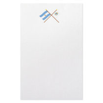 Argentina and Jujuy Crossed Flags Customized Stationery