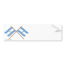 Argentina and La Pampa Crossed Flags Bumper Sticker