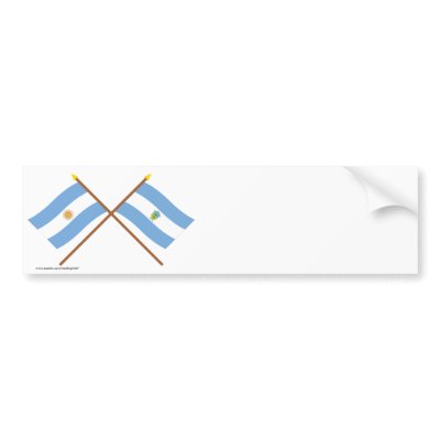 Argentina and La Pampa Crossed Flags Bumper Sticker by Vexillophile