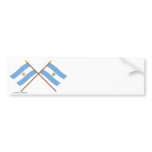 Argentina and La Pampa Crossed Flags Bumper Sticker