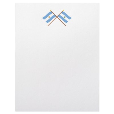 Argentina and La Pampa Crossed Flags Letterhead by Vexillophile