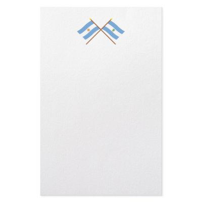 Argentina and La Pampa Crossed Flags Custom Stationery by Vexillophile