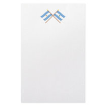 Argentina and La Pampa Crossed Flags Custom Stationery