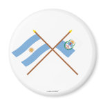 Argentina and Mendoza Crossed Flags Magnets