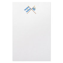 Argentina and Mendoza Crossed Flags Custom Stationery
