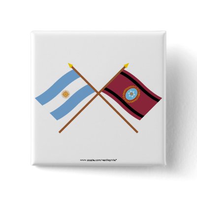 Argentina and Salta Crossed Flags Button by Vexillophile
