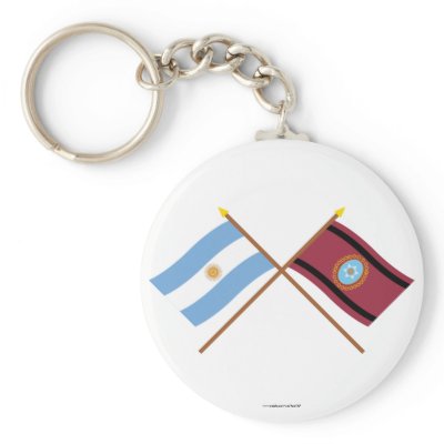 Argentina and Salta Crossed Flags Keychains by Vexillophile