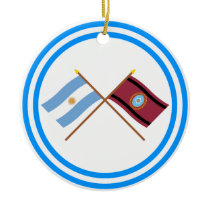 Argentina and Salta Crossed Flags Ornaments