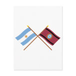 Argentina and Salta Crossed Flags postcards