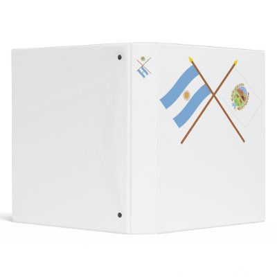 Argentina and San Luis Crossed Flags 3 Ring Binders by Vexillophile