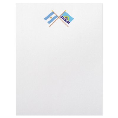 Argentina and Santa Cruz Crossed Flags Letterhead by Vexillophile
