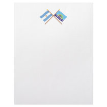 Argentina and Santa Cruz Crossed Flags Letterhead