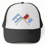 Argentina and Santa Fe Crossed Flags Mesh Hat