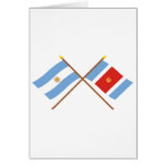 Argentina and Santiago del Estero Crossed Flags Greeting Card