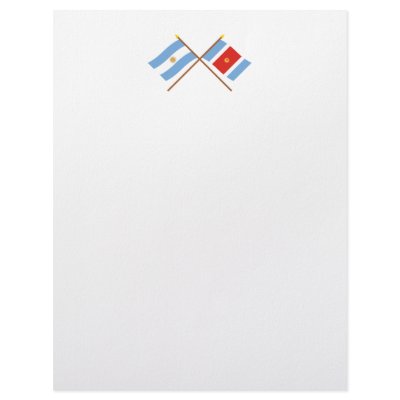 Argentina and Santiago del Estero Crossed Flags Letterhead Template by Vexillophile