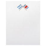 Argentina and Santiago del Estero Crossed Flags Letterhead Template