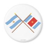 Argentina and Santiago del Estero Crossed Flags magnets