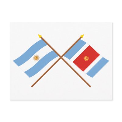 Argentina and Santiago del Estero Crossed Flags Postcards by Vexillophile