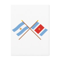Argentina and Santiago del Estero Crossed Flags Post Cards