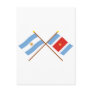Argentina and Santiago del Estero Crossed Flags Post Cards