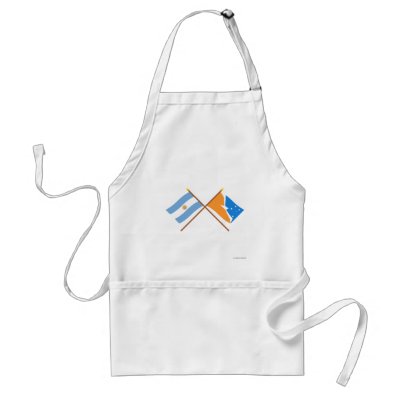 Argentina and Tierra del Fuego Crossed Flags Apron by Vexillophile