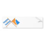 Argentina and Tierra del Fuego Crossed Flags Bumper Sticker
