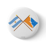 Argentina and Tierra del Fuego Crossed Flags buttons