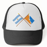 Argentina and Tierra del Fuego Crossed Flags hats