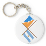Argentina and Tierra del Fuego Crossed Flags Key Chain