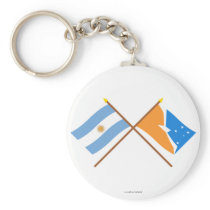 Argentina and Tierra del Fuego Crossed Flags Key Chain